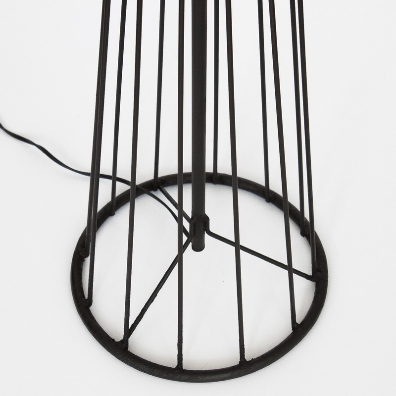 black wire floor lamp